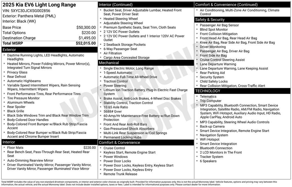 Certified 2025 Kia EV6 Light AWD/4WD image 10