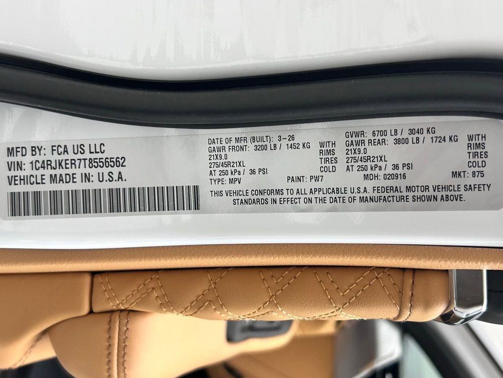 New 2026 Jeep Grand Cherokee L Summit image 25