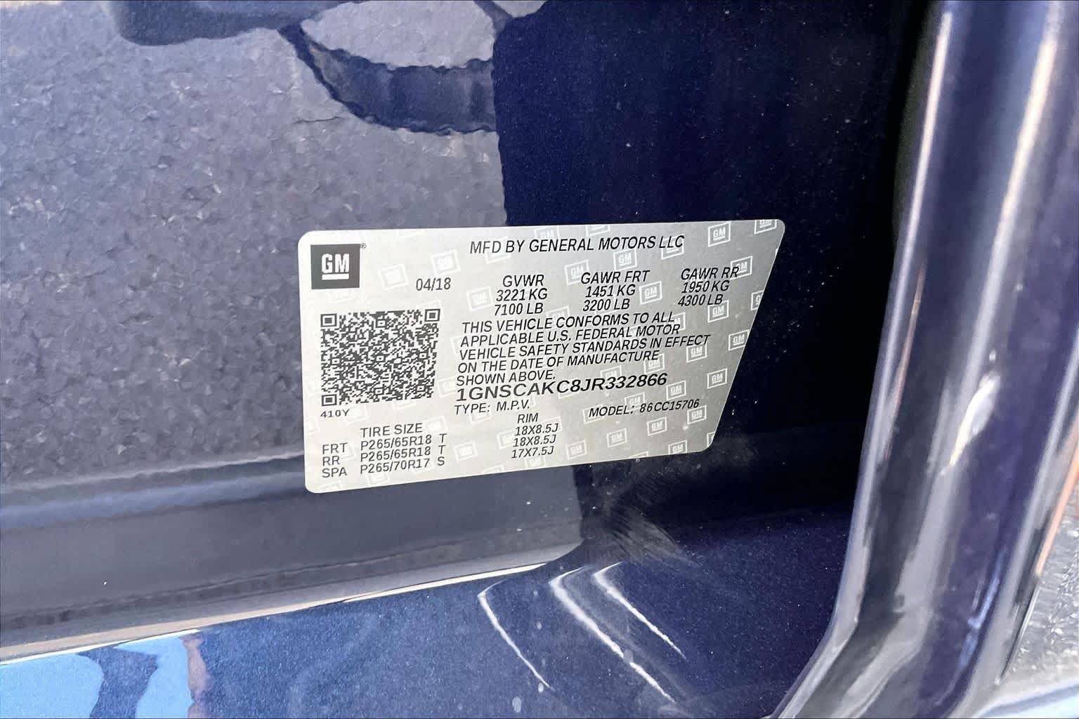 Certified 2018 Chevrolet Tahoe LS w/ Enhanced Driver Alert Package RWD image 30