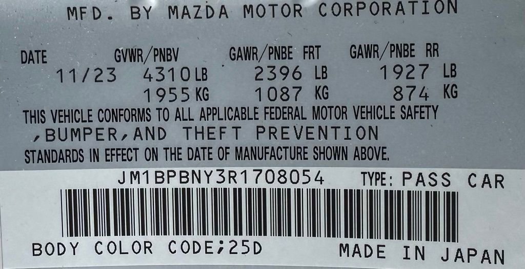 Used 2024 MAZDA MAZDA3 Hatchback w/Premium Plus Pkg image 38