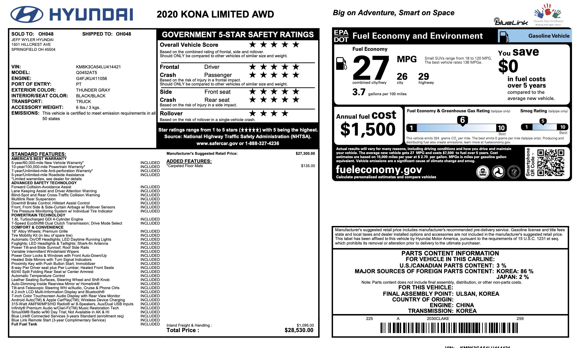 Used 2020 Hyundai Kona Limited AWD/4WD image 4