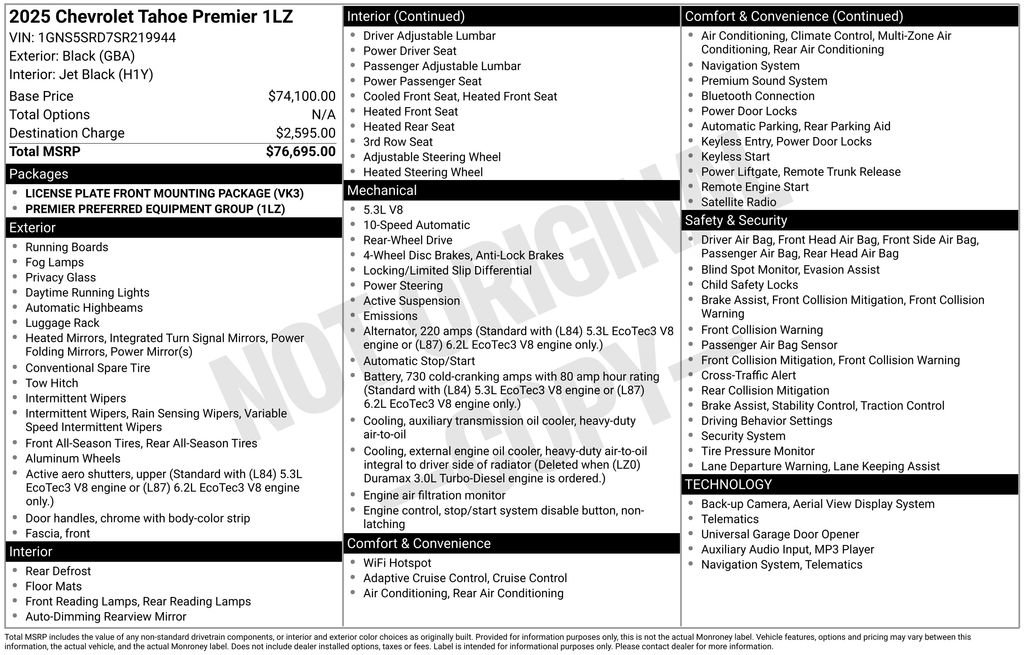 Certified 2025 Chevrolet Tahoe Premier image 36