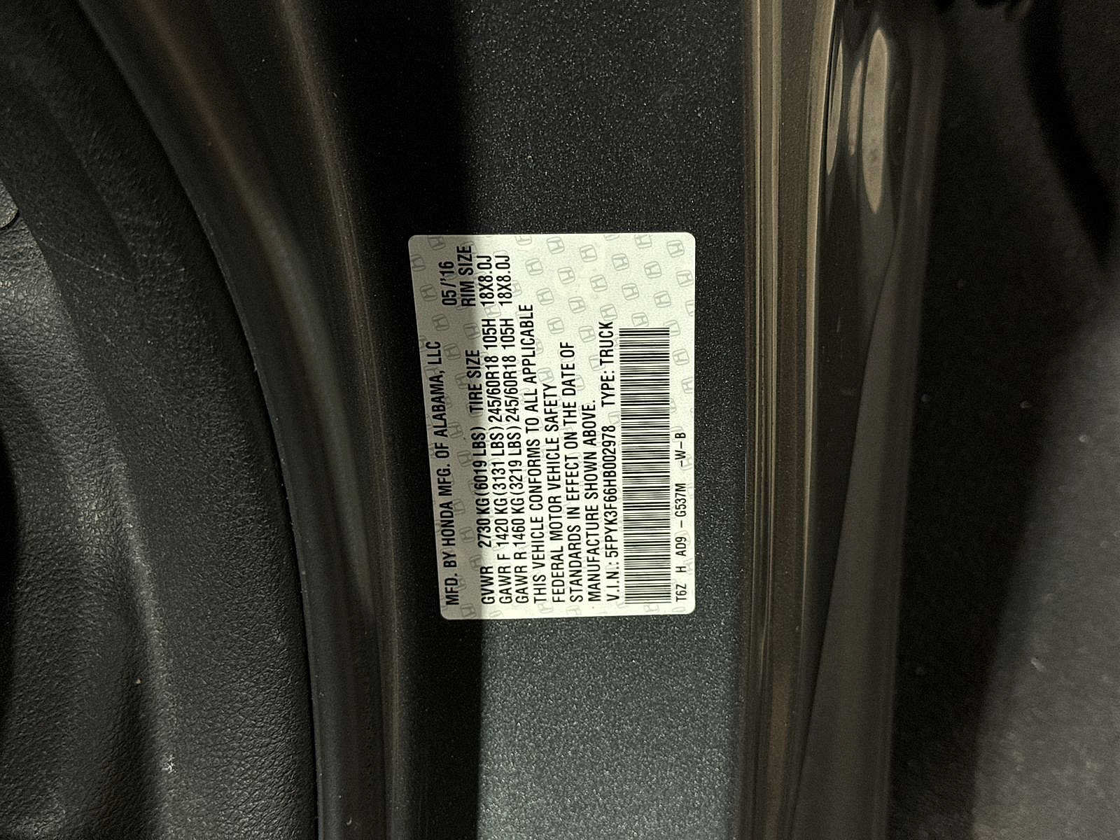 Used 2017 Honda Ridgeline RTL-T image 14