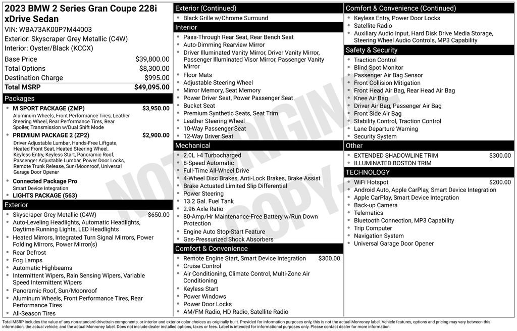 Used 2023 BMW 228i xDrive Gran Coupe w/ M Sport Package AWD/4WD image 5