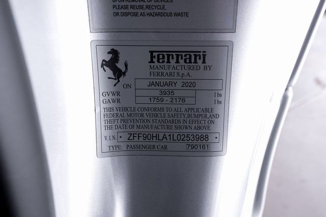 Certified 2020 Ferrari 488 Pista Coupe image 70