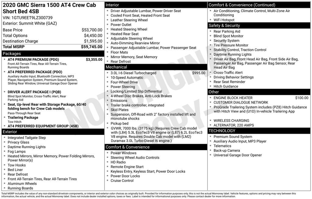 Used 2020 GMC Sierra 1500 AT4 w/ AT4 Premium Package AWD/4WD image 6