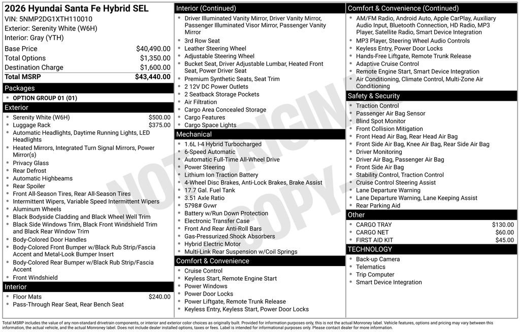 New 2026 Hyundai Santa Fe SEL image 6