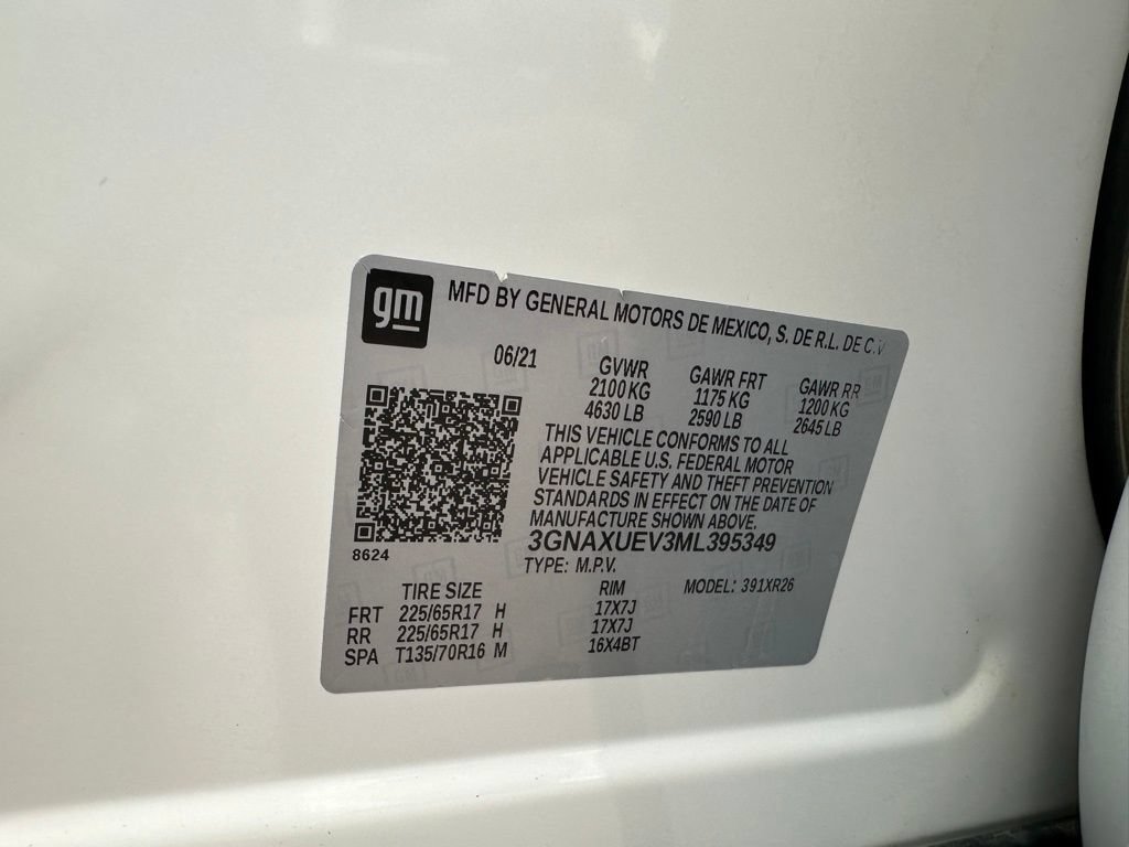 Used 2021 Chevrolet Equinox LT AWD/4WD image 9