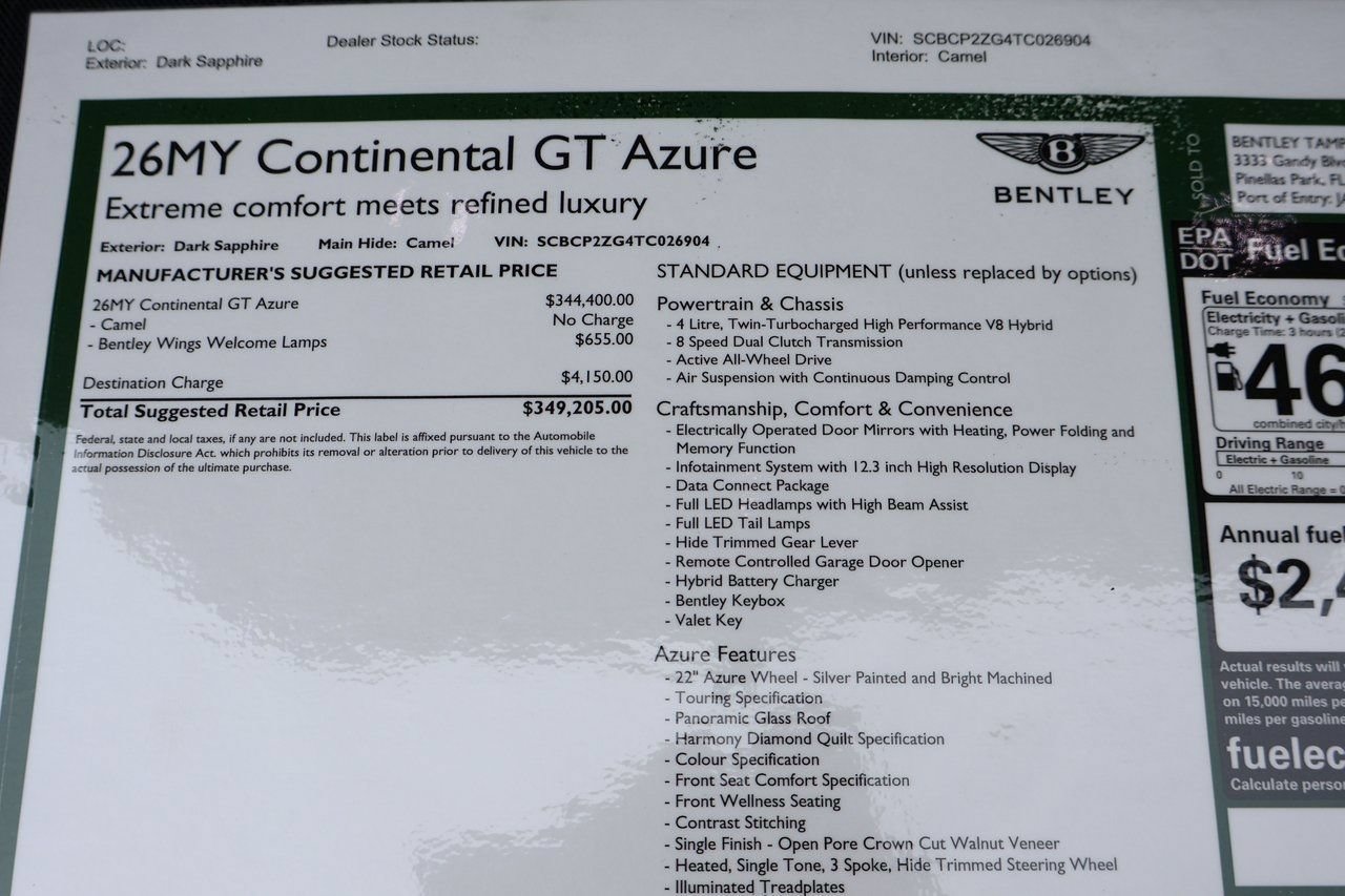 New 2026 Bentley Continental GT AWD/4WD image 12