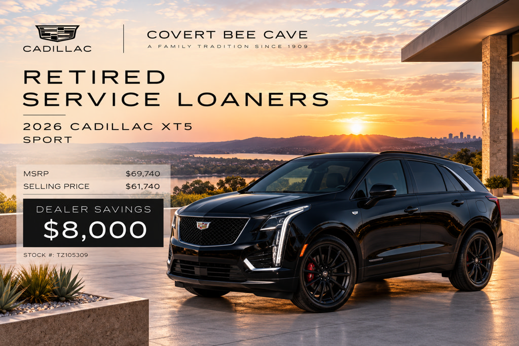 New 2026 Cadillac XT5 Sportv w/ LPO, Onyx Lite Package AWD/4WD 360° Tour