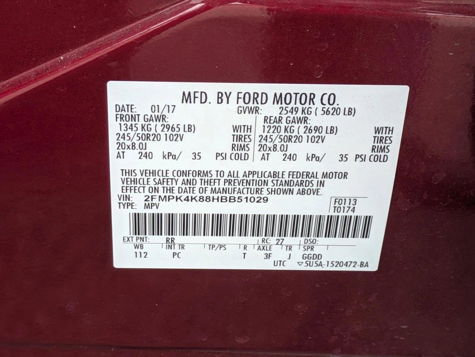 Used 2017 Ford Edge Titanium w/ Equipment Group 302A AWD/4WD image 16