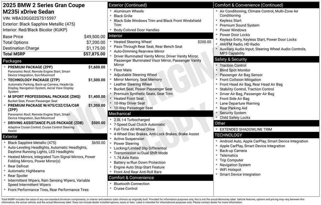 Certified 2025 BMW M235i xDrive w/ Premium Package image 41