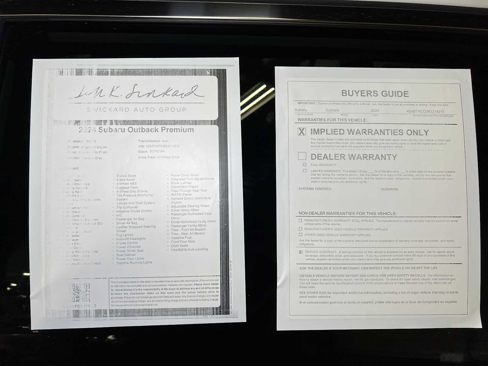 Used 2024 Subaru Outback Premium image 38