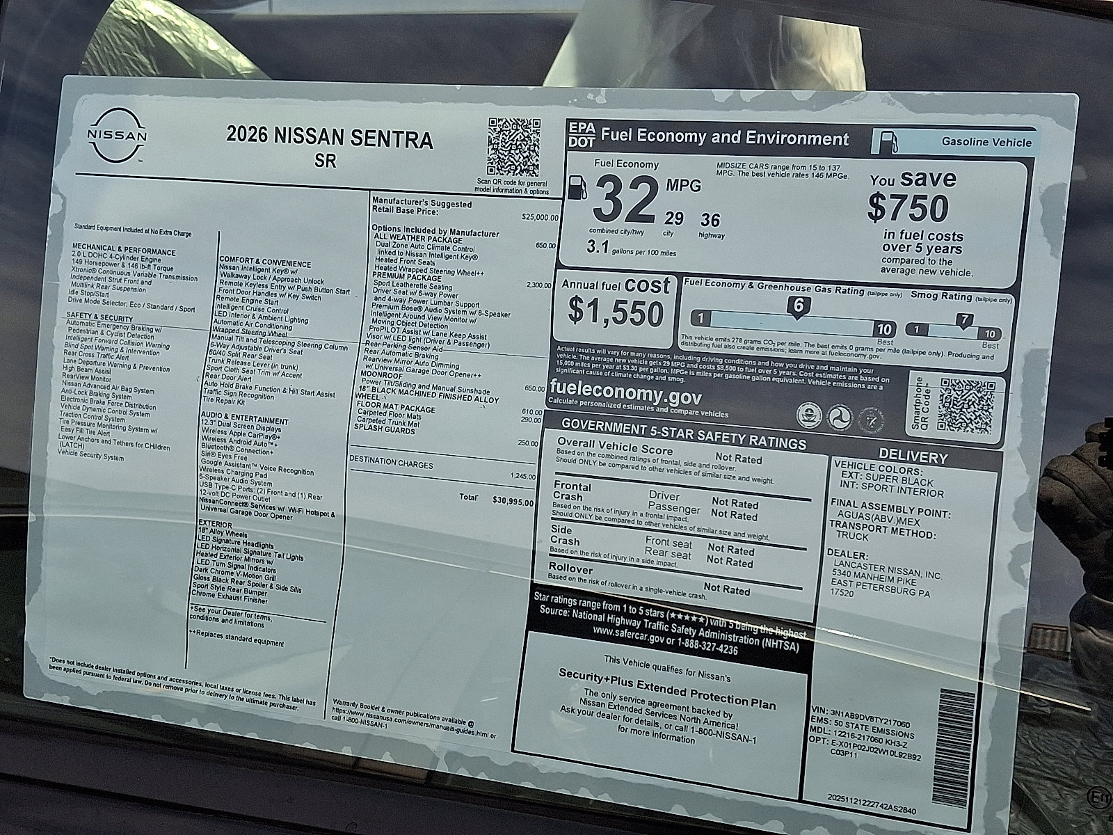New 2026 Nissan Sentra SR w/ SR Premium Package image 7