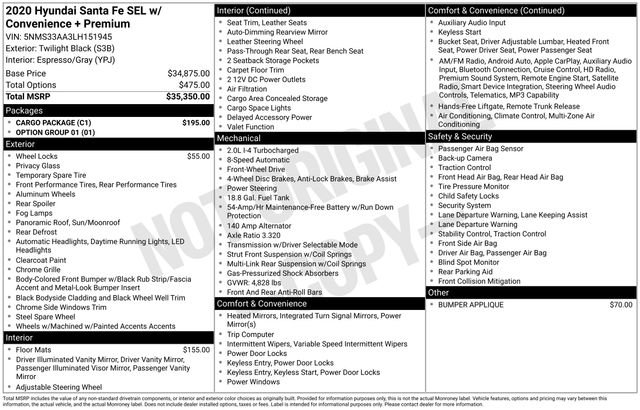 Used 2020 Hyundai Santa Fe SEL w/ Cargo Package image 30