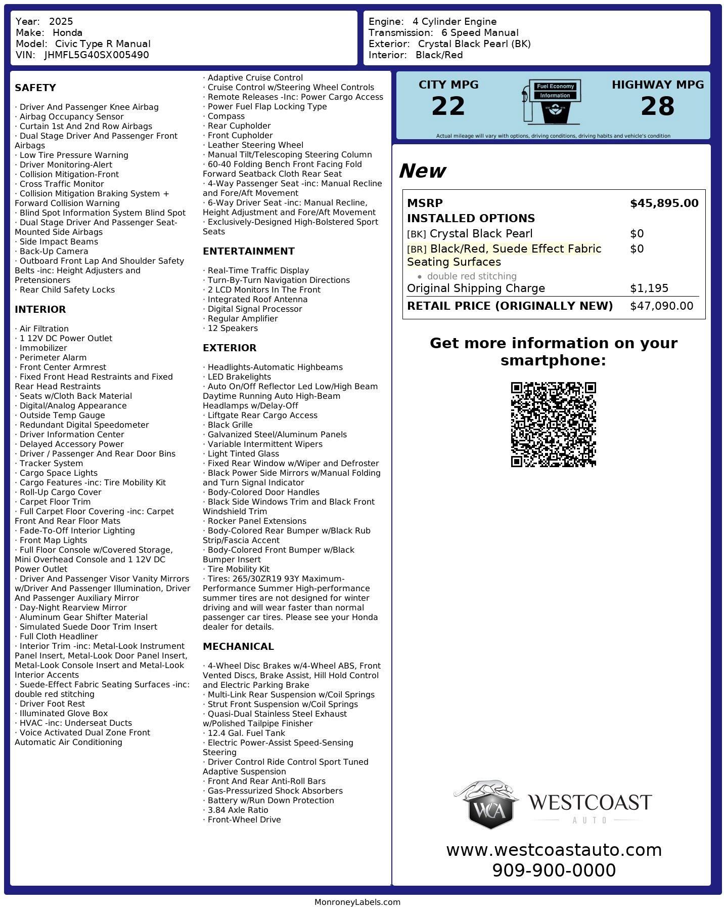 Used 2025 Honda Civic Type R image 11