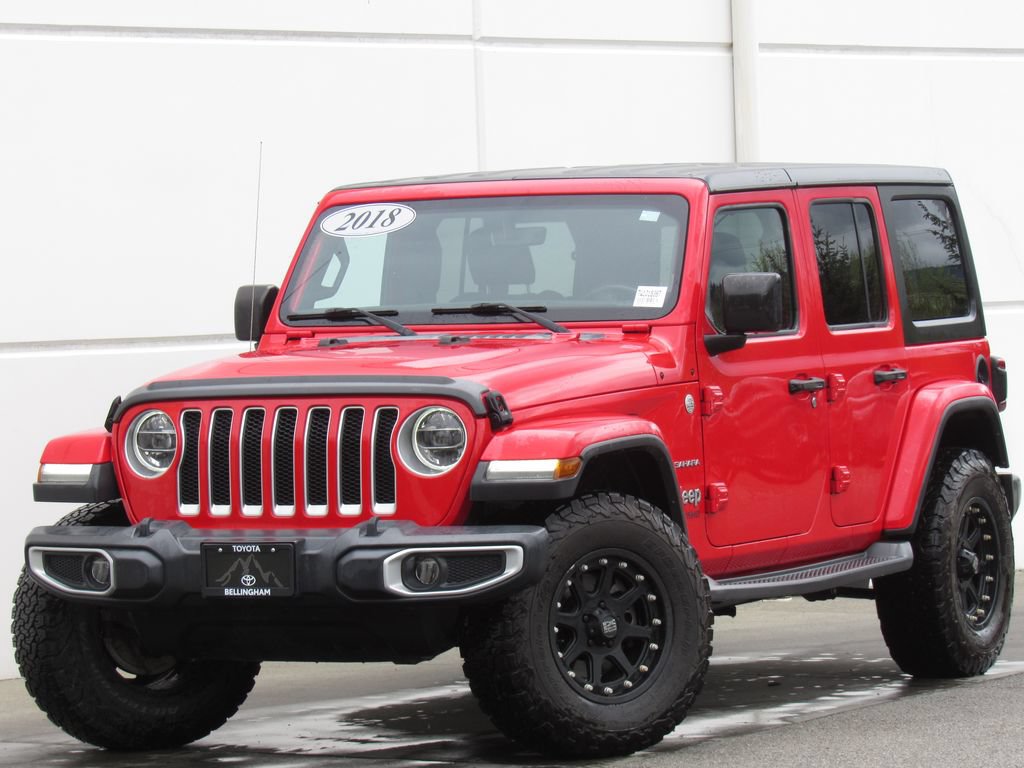 Used 2018 Jeep Wrangler Unlimited Sahara w/ Uconnect 4C Nav & Sound Group AWD/4WD image 1