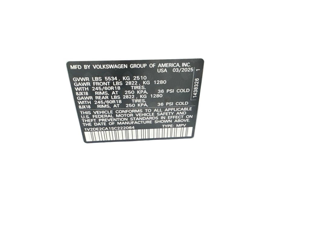 Used 2025 Volkswagen Atlas Cross Sport SE image 88
