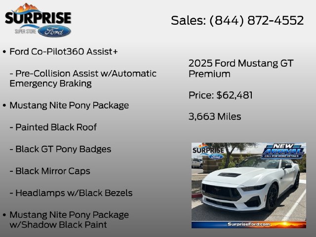 Used 2025 Ford Mustang GT Premium w/ GT Performance Package RWD image 13