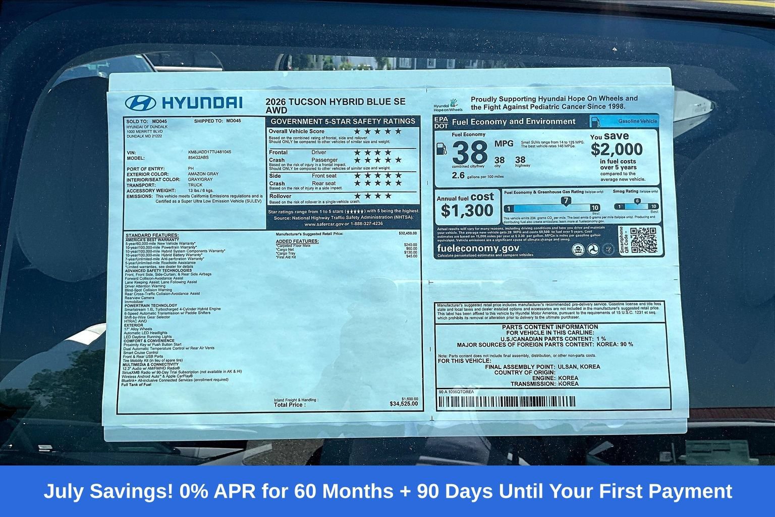 New 2026 Hyundai Tucson Blue SE AWD/4WD image 18