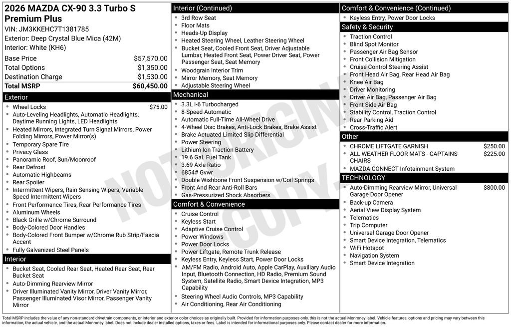 New 2026 MAZDA CX-90 3.3 Turbo S w/ Premium Plus AWD/4WD image 4