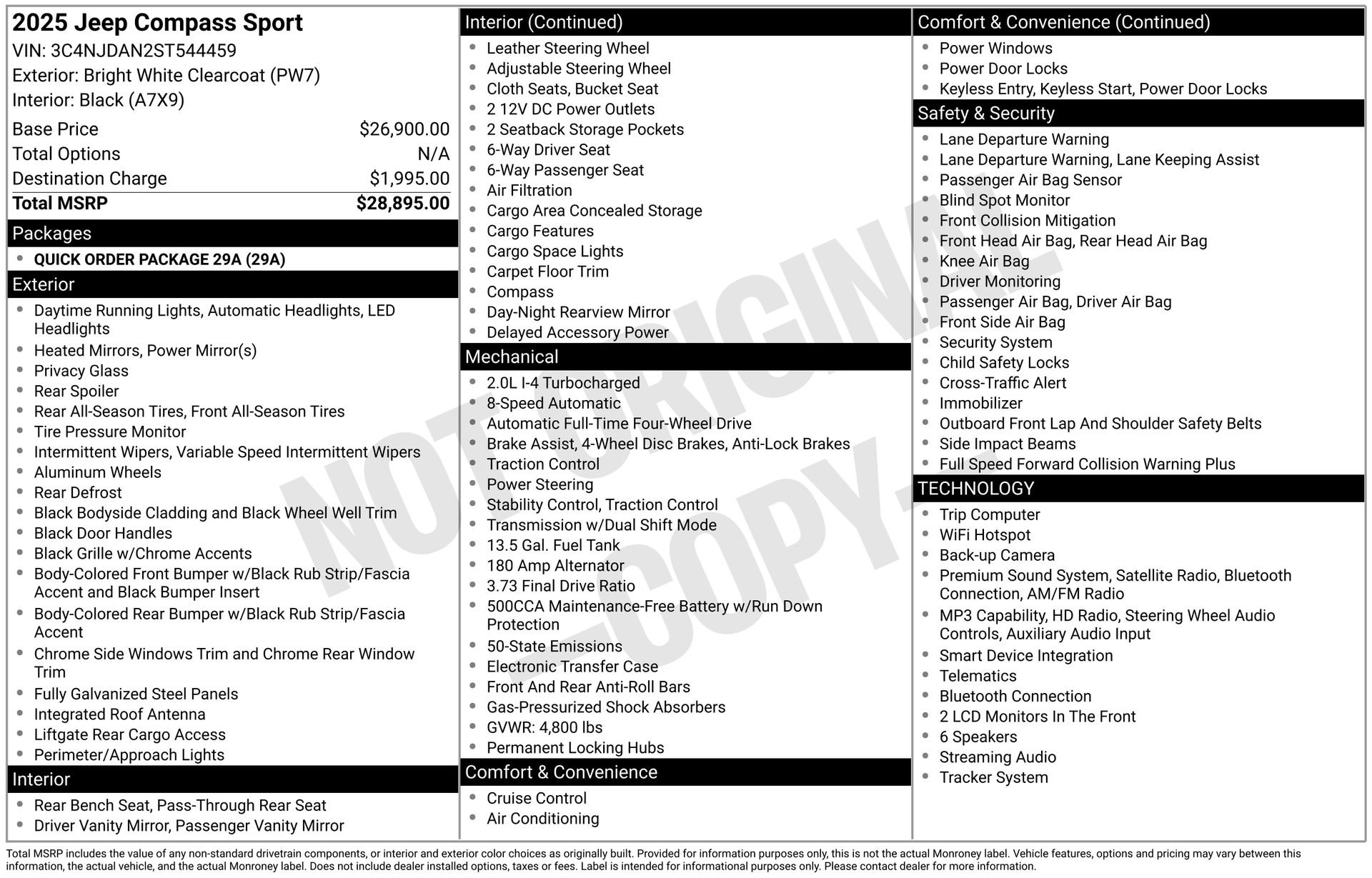 Used 2025 Jeep Compass Sport AWD/4WD image 31