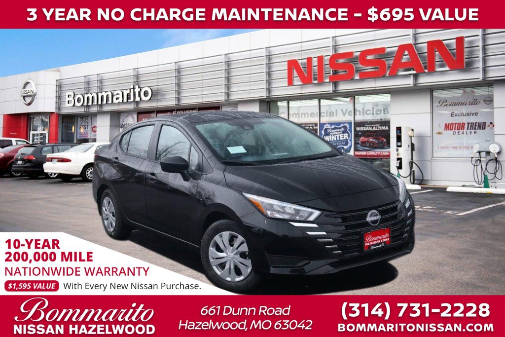 New 2025 Nissan Versa S w/ Trunk Package