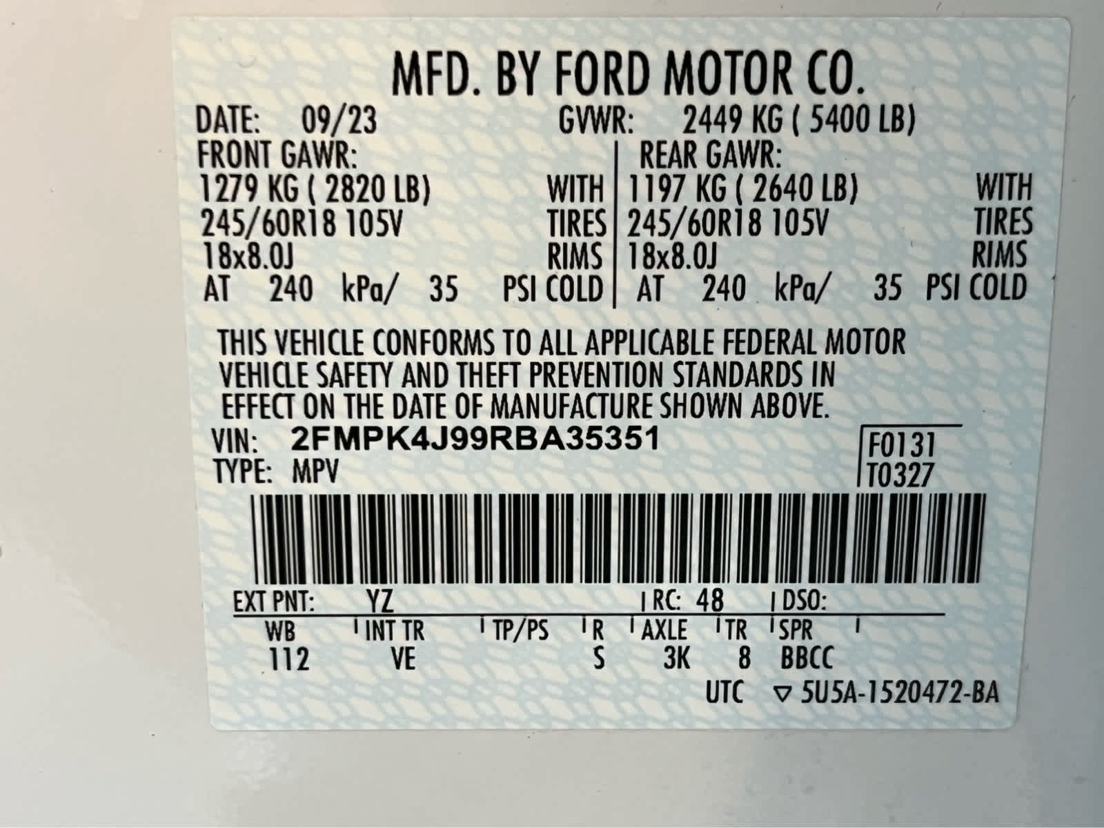 Certified 2024 Ford Edge SEL w/ Convenience Package AWD/4WD image 15