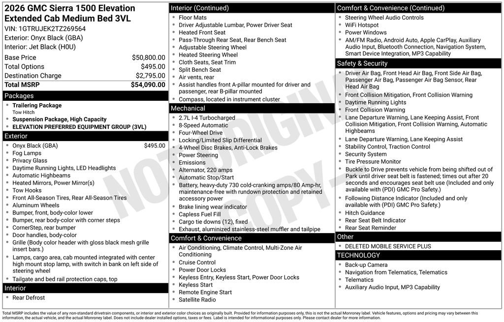 Used 2026 GMC Sierra 1500 Elevation AWD/4WD image 4