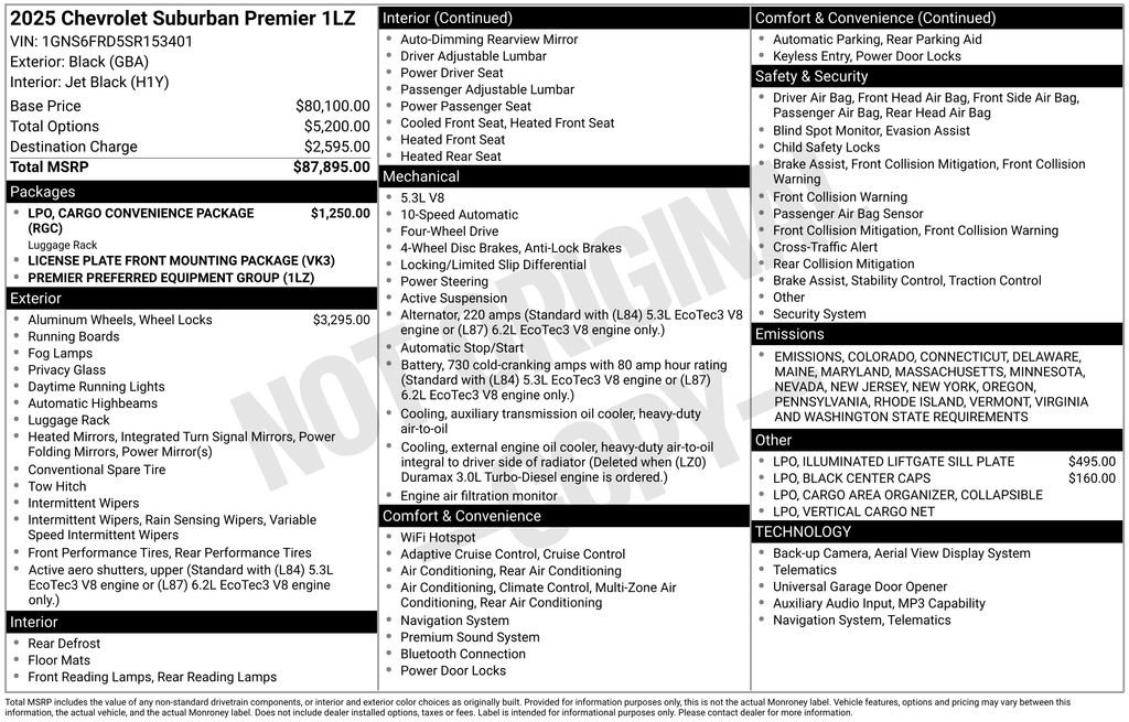 New 2025 Chevrolet Suburban Premier image 10