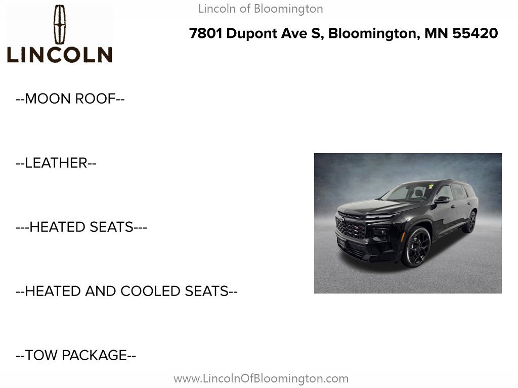 Used 2024 Chevrolet Traverse RS w/ LPO, Floor Liner Package AWD/4WD image 5