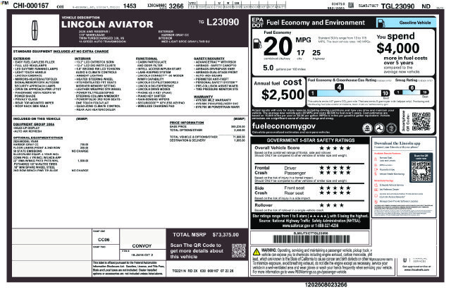 New 2026 Lincoln Aviator Reserve AWD/4WD image 26
