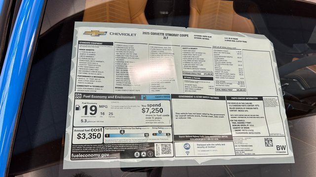 New 2025 Chevrolet Corvette Stingray Preferred Cpe w/ 2LT image 42