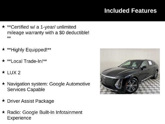 Certified 2024 Cadillac Lyriq Luxury RWD image 4