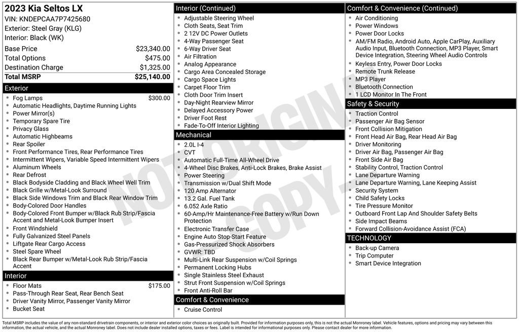 Used 2023 Kia Seltos LX image 6