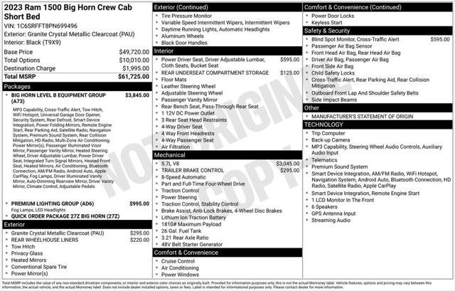 Certified 2023 RAM 1500 Big Horn AWD/4WD image 3