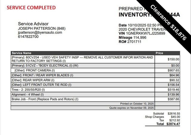 Used 2020 Chevrolet Traverse Premier image 8