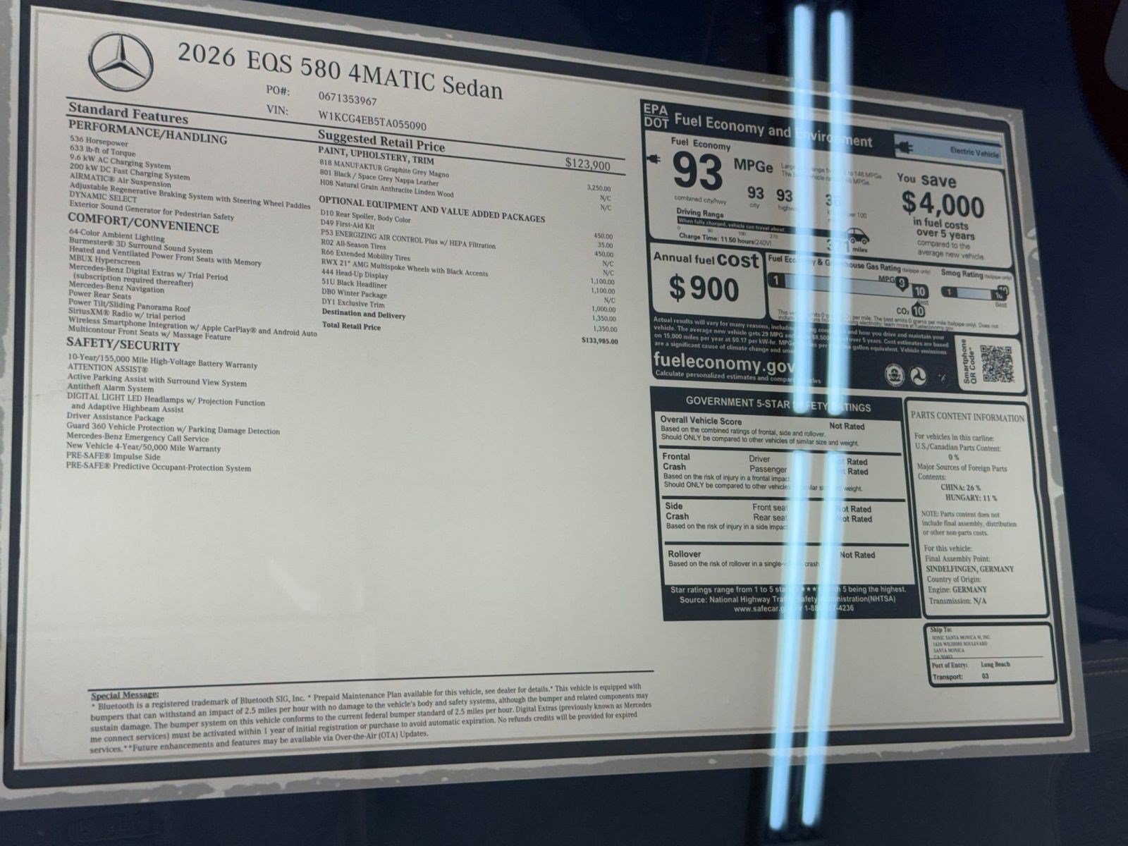 New 2026 Mercedes-Benz EQS 580 4MATIC Sedan image 33