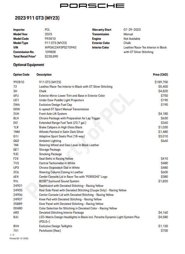 Certified 2023 Porsche 911 GT3 RWD image 6