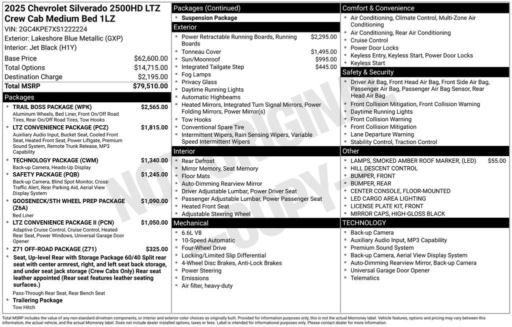 Used 2025 Chevrolet Silverado 2500 LTZ w/ Trail Boss Package AWD/4WD image 27