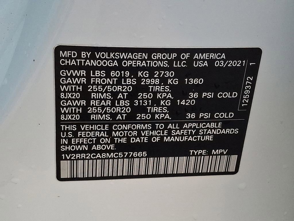 Used 2021 Volkswagen Atlas SE w/ Panoramic Sunroof Package image 29