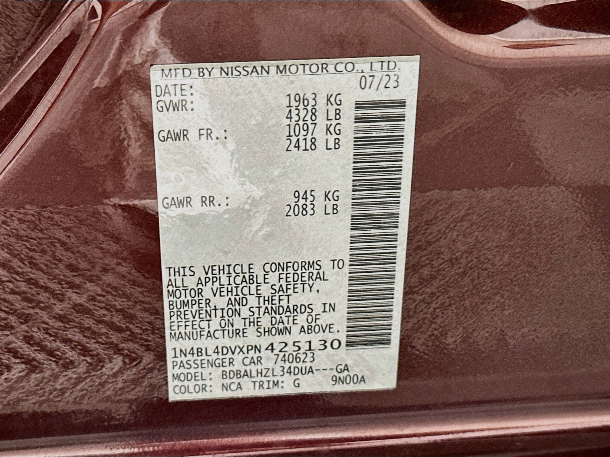 Used 2023 Nissan Altima 2.5 SV FWD image 12