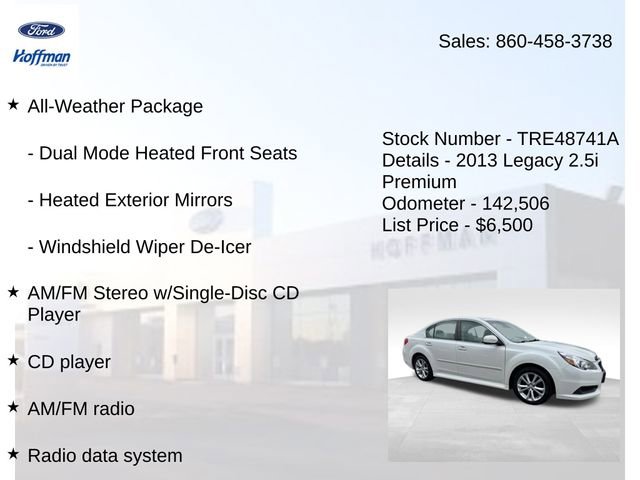Used 2013 Subaru Legacy 2.5i Premium image 5
