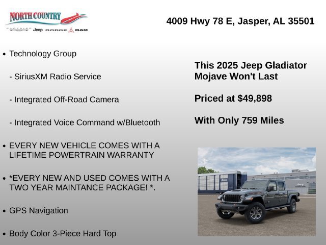 Used 2025 Jeep Gladiator Mojave w/ Convenience Group AWD/4WD image 24