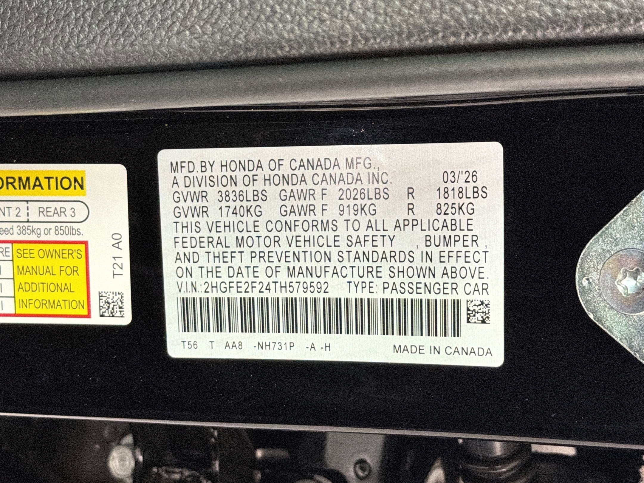 New 2026 Honda Civic LX image 18