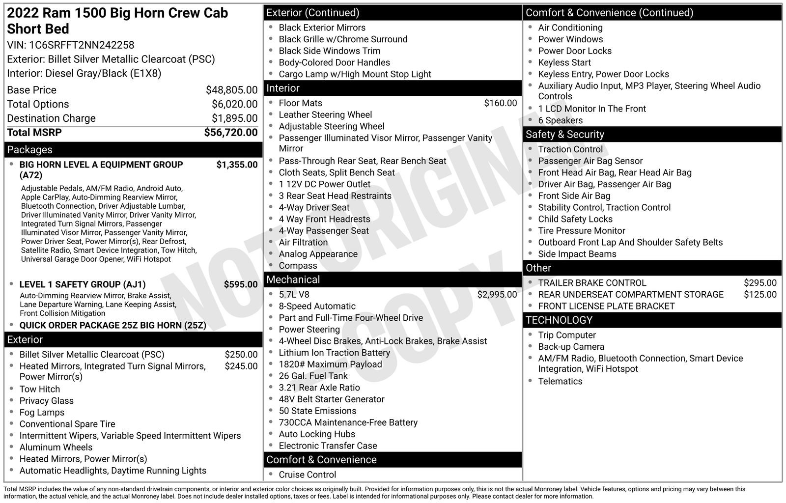 Used 2022 RAM 1500 Big Horn AWD/4WD image 55