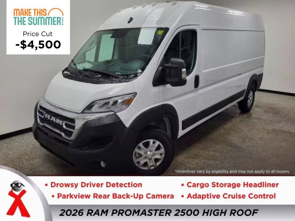 New 2026 RAM ProMaster 2500 w/ Quick Order Package 22G SLT FWD image 1
