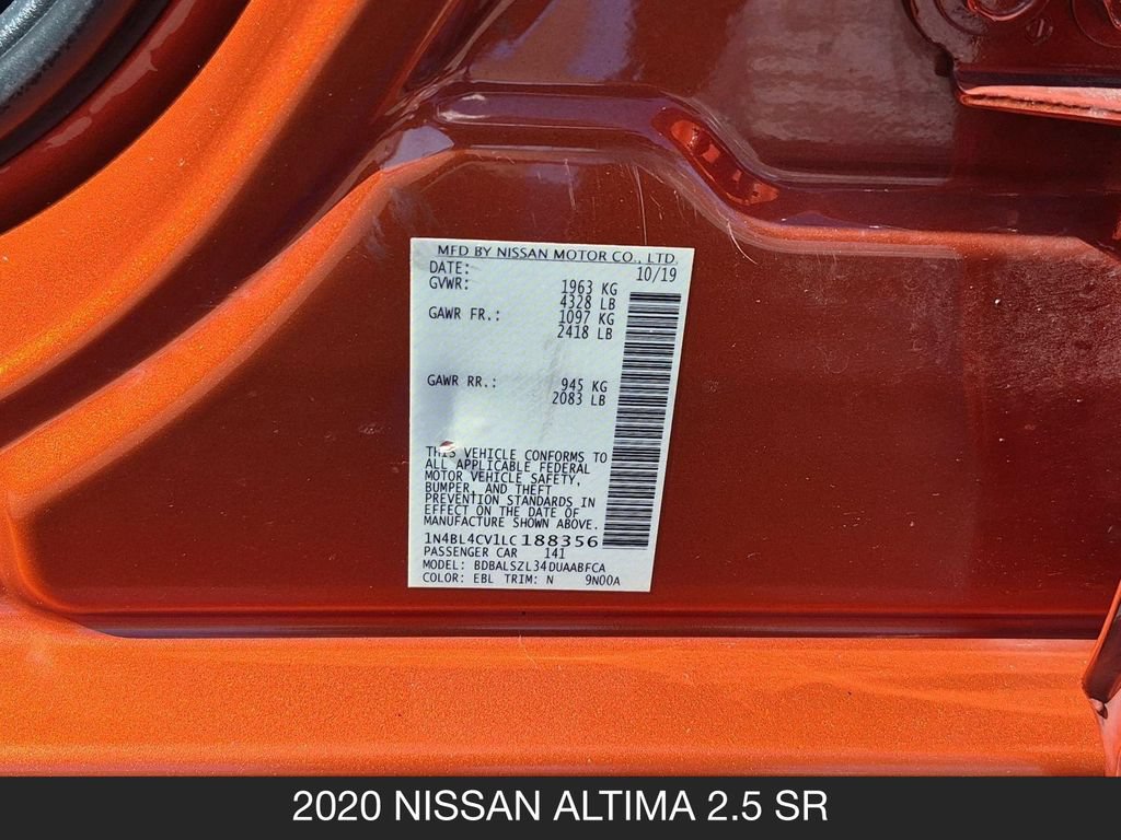Used 2020 Nissan Altima 2.5 SR w/ Premium Package FWD image 29