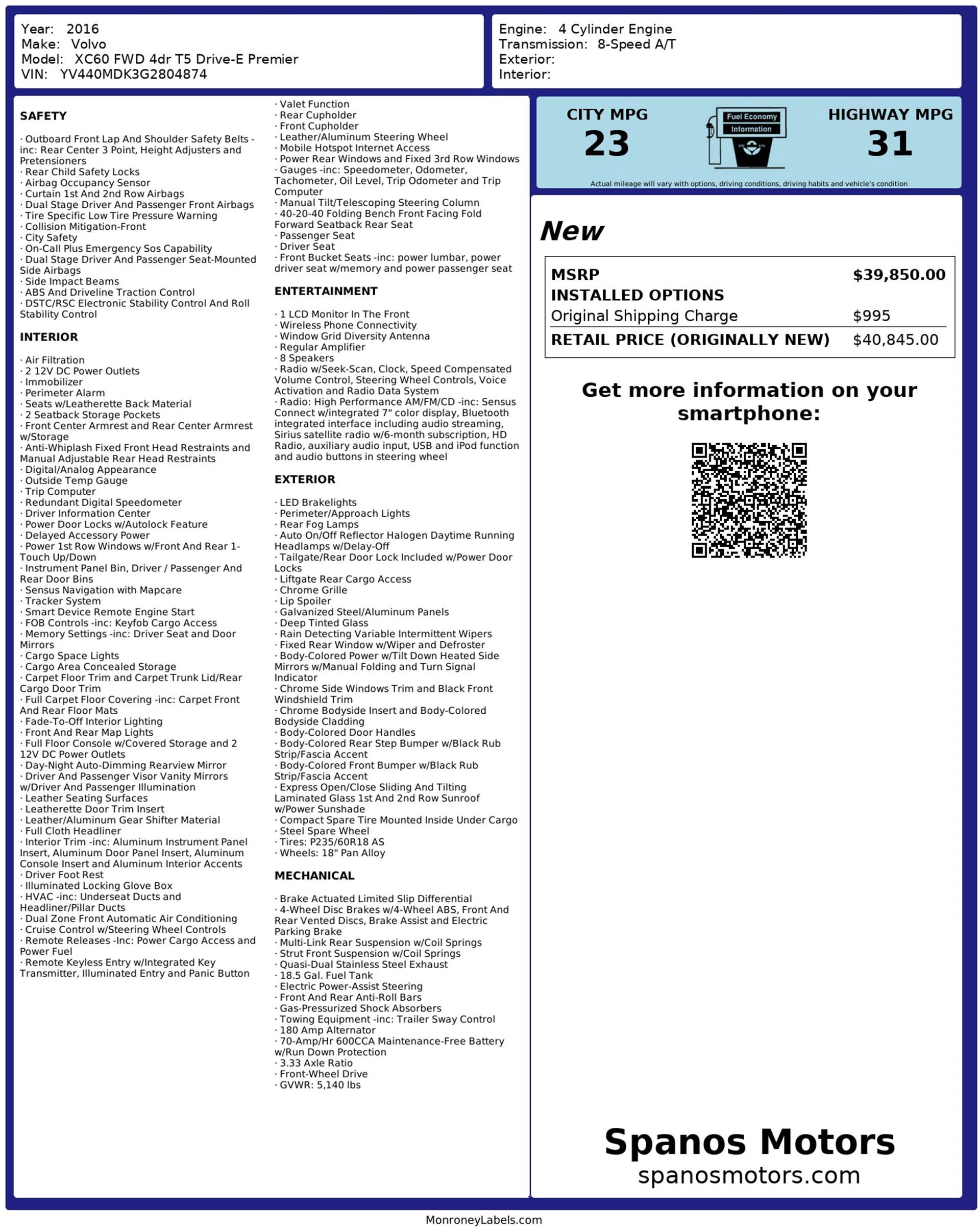 Used 2016 Volvo XC60 T5 Premier image 3