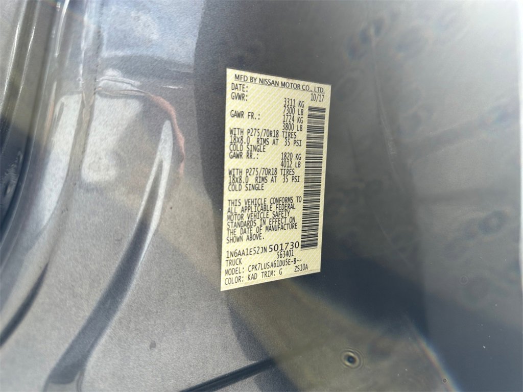 Used 2018 Nissan Titan PRO-4X w/ Pro-4x Utility Package image 30